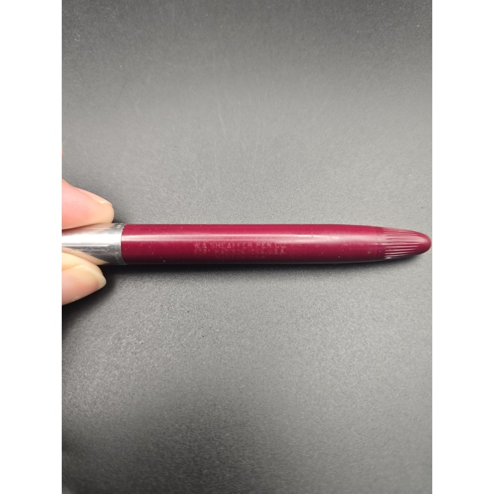 VTG 1950s Sheaffer Touchdown Fountain Pen Burgundy 14K Gold F3 Read - Picture 3 of 16